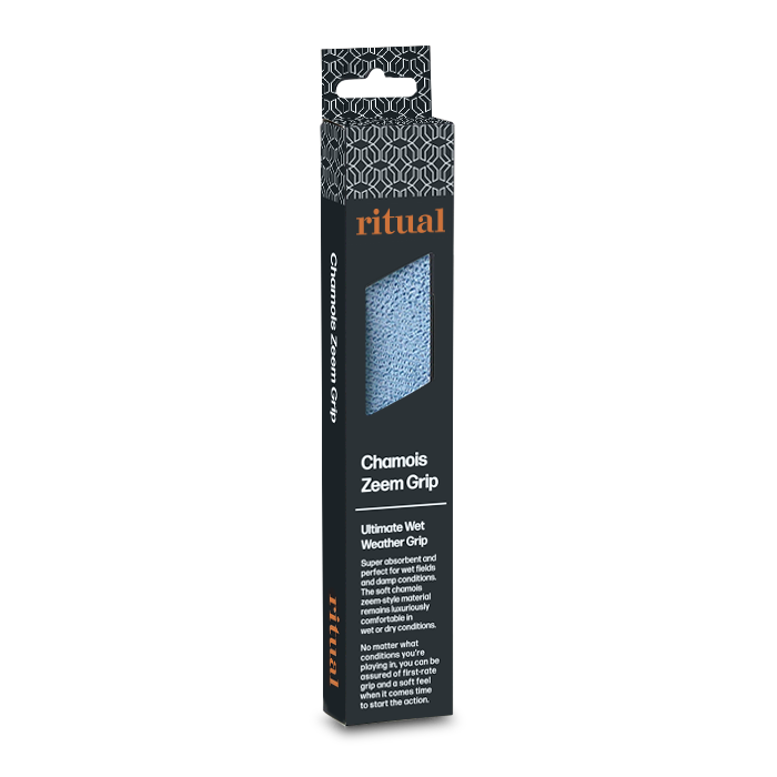 Ritual hockey, field hockey grip, hockey stick handle chamois grip, zeem grip, rough texture, blue